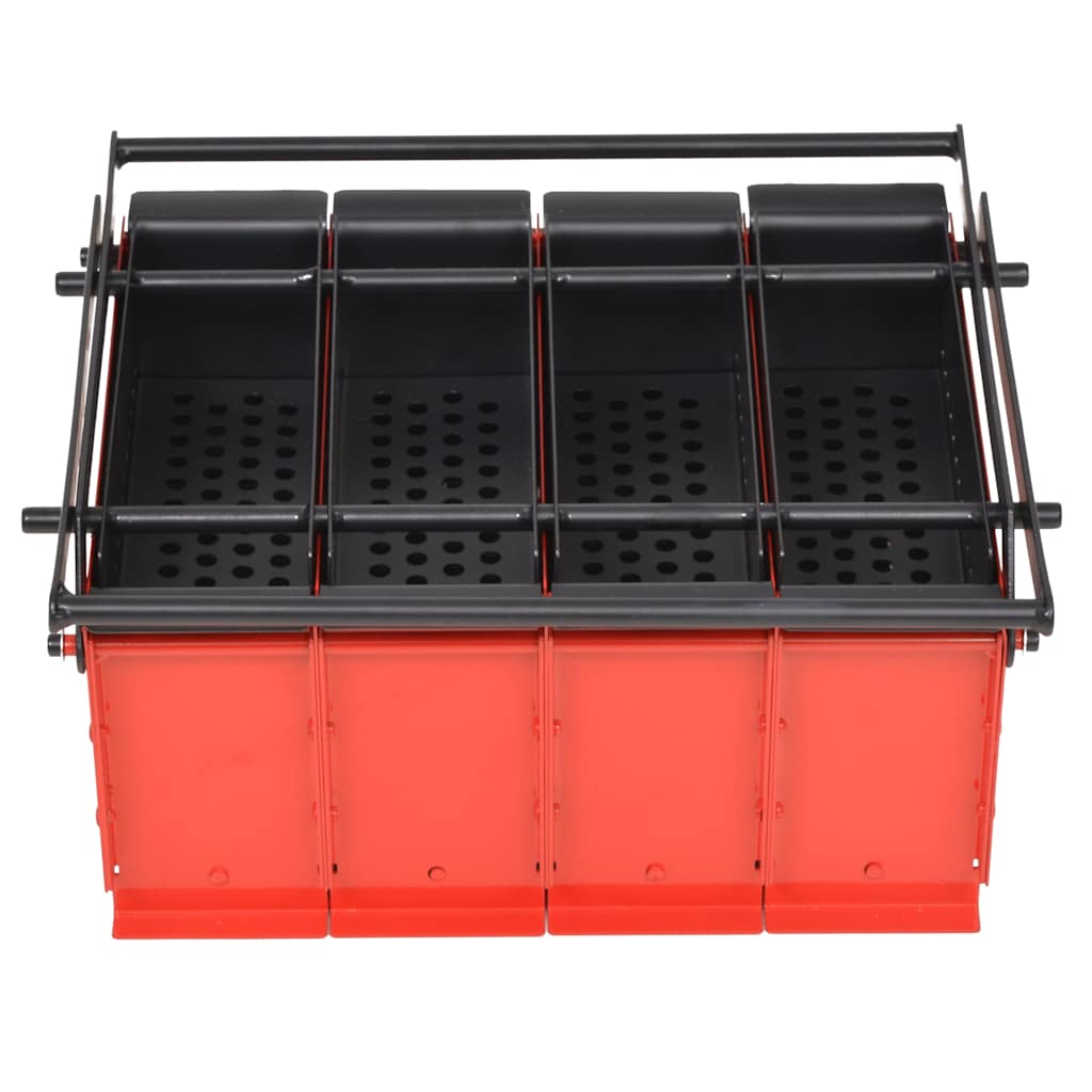 Vidaxl Briquetten Press pour papier 38x31x18 cm en acier noir et rouge