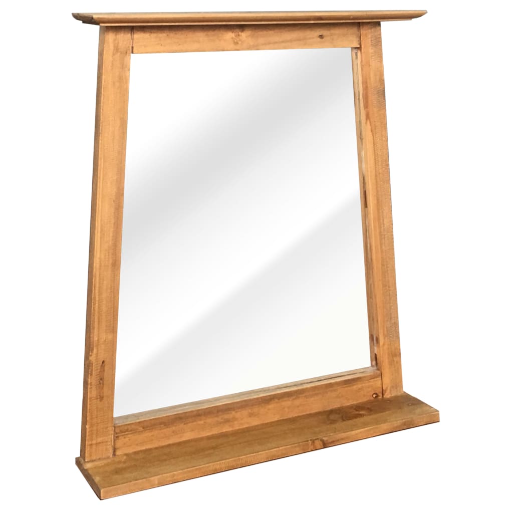 Miroir de salle de bain Vidaxl 70x12x79 cm Pine solide