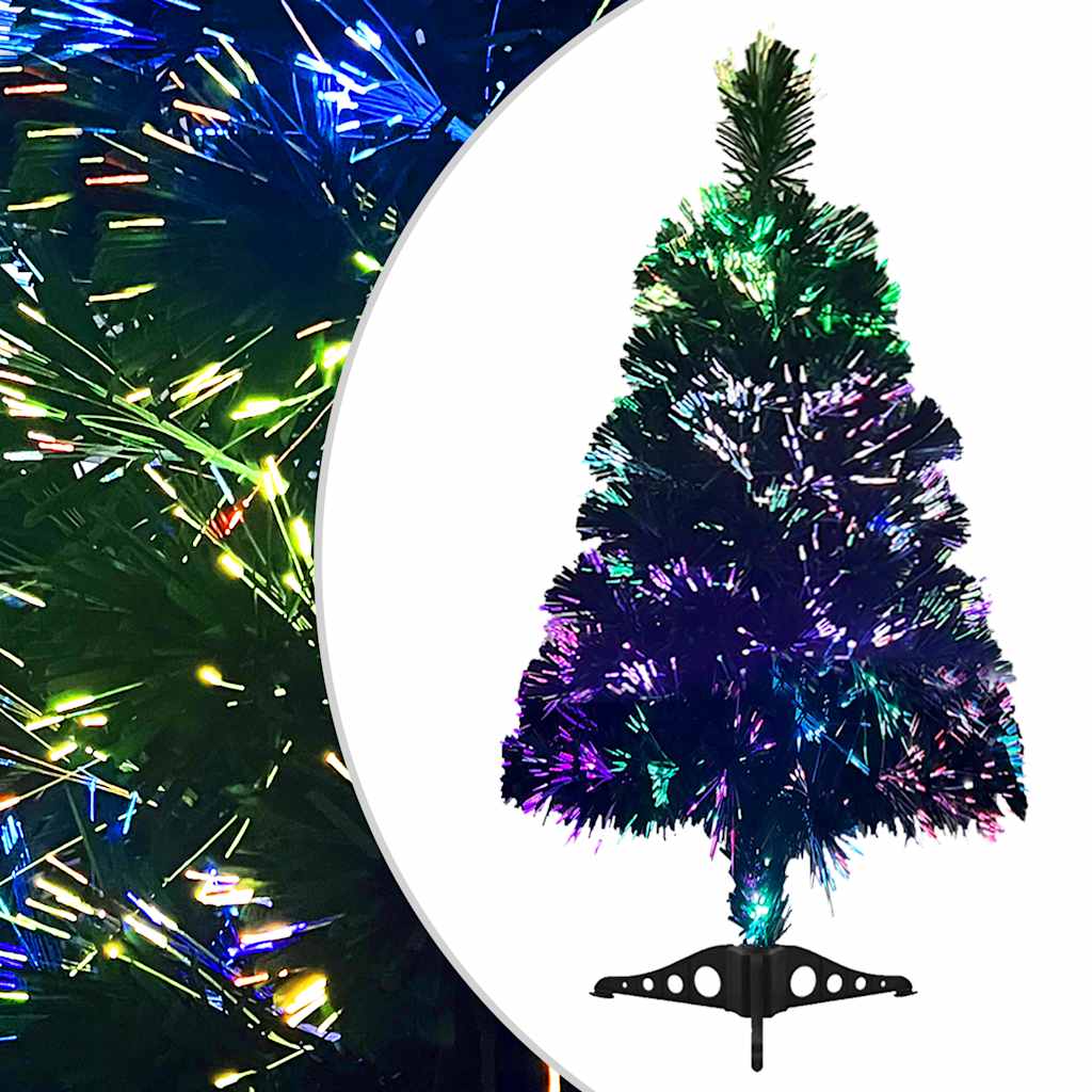 Vidaxl kunstkerstboom 64 cm fibre optique vert