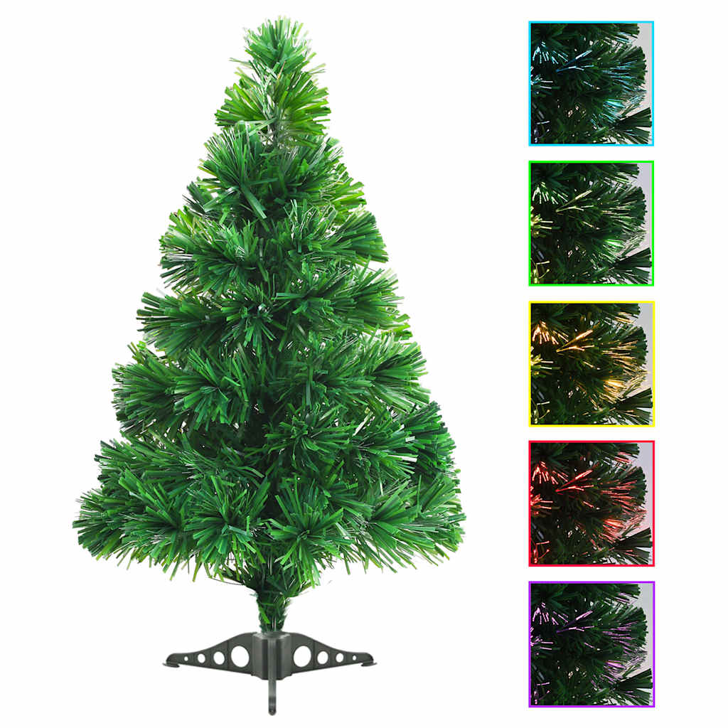 Vidaxl kunstkerstboom 64 cm fibre optique vert