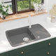 Vidaxl pair simple bol de gris granit
