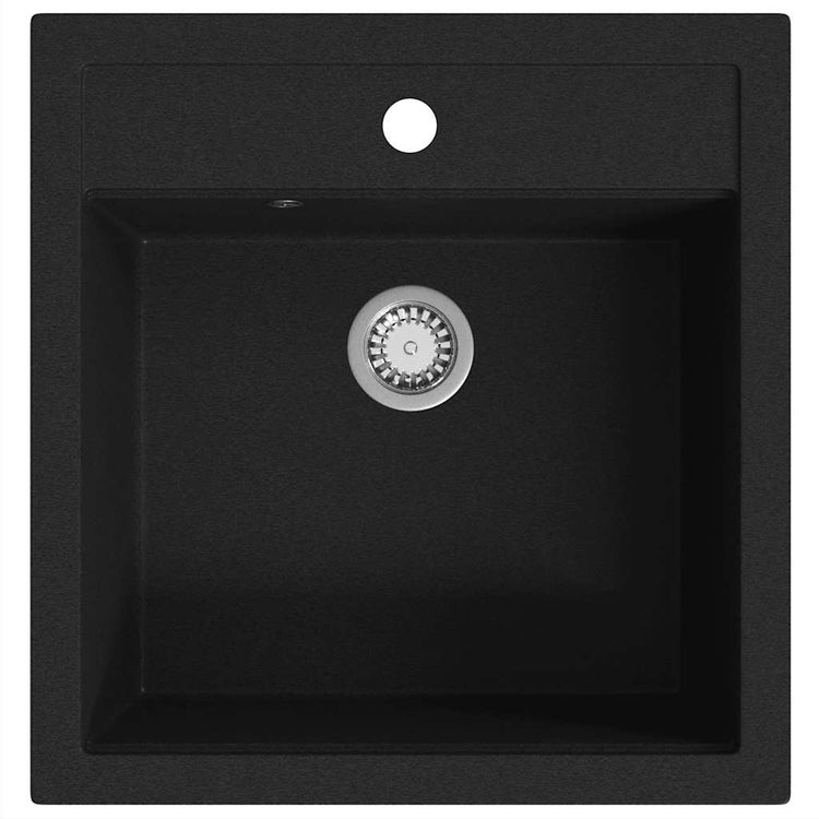 Vidaxl puits simple bol de granit noir