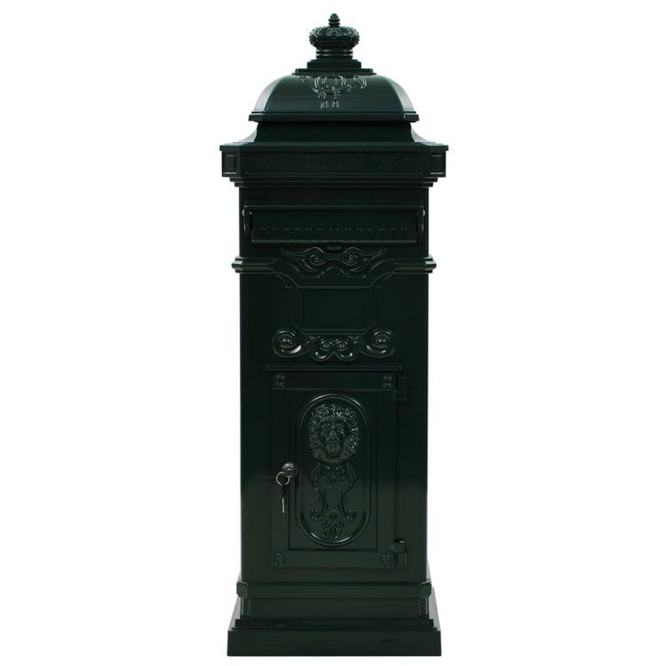 Vidaxl Pilaar Boîte aux lettres Vintage Style Rust résistant en aluminium Green