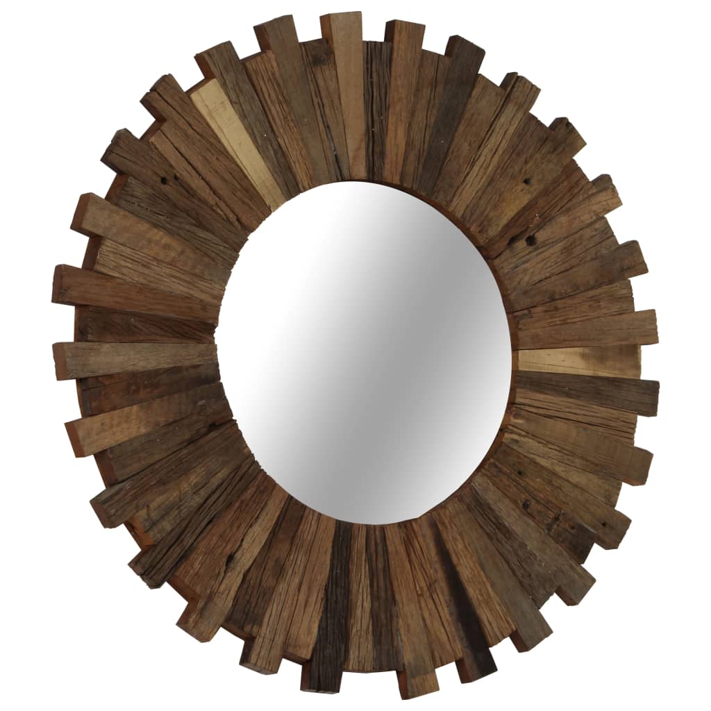 Miroir mural Vidaxl 50 cm Bois recyclé solide