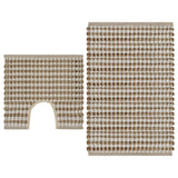Vidaxl Bathmatting Set à la main - Jute et poussière naturel et blanc - afbeelding 1