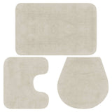 Vidaxl Bathmatting Set Tissu blanc 3 pièces - afbeelding 1