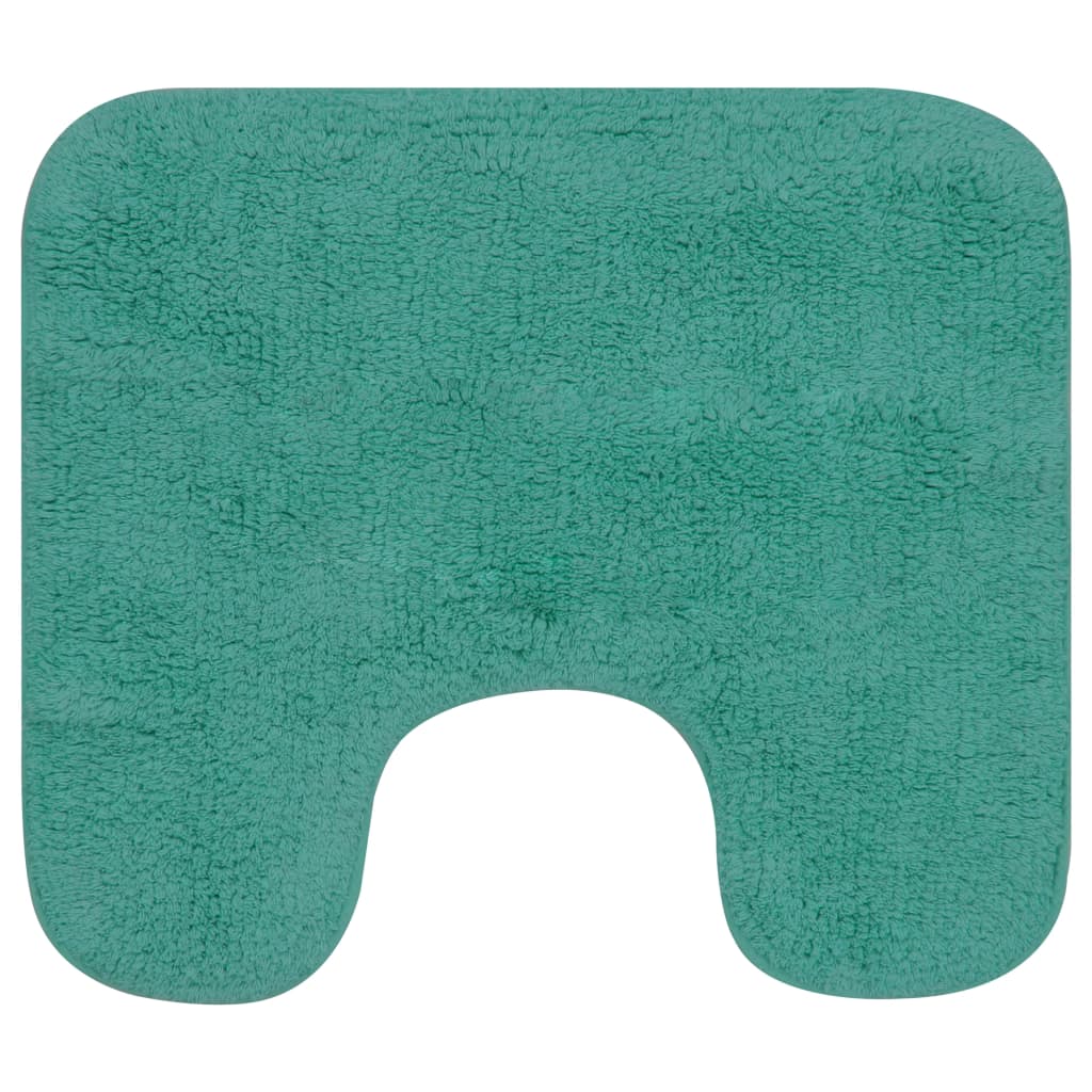 Vidaxl Bathmatting Set Fabric Turquoise 3 pièces