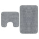 Vidaxl Bathmatting Set Fabric Gris Grey en 2 parties