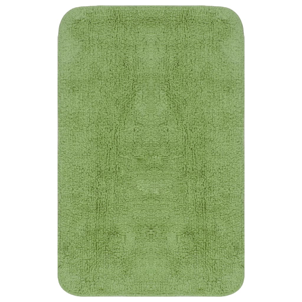 Vidaxl Bathmatting Set Tissu vert 2 parties