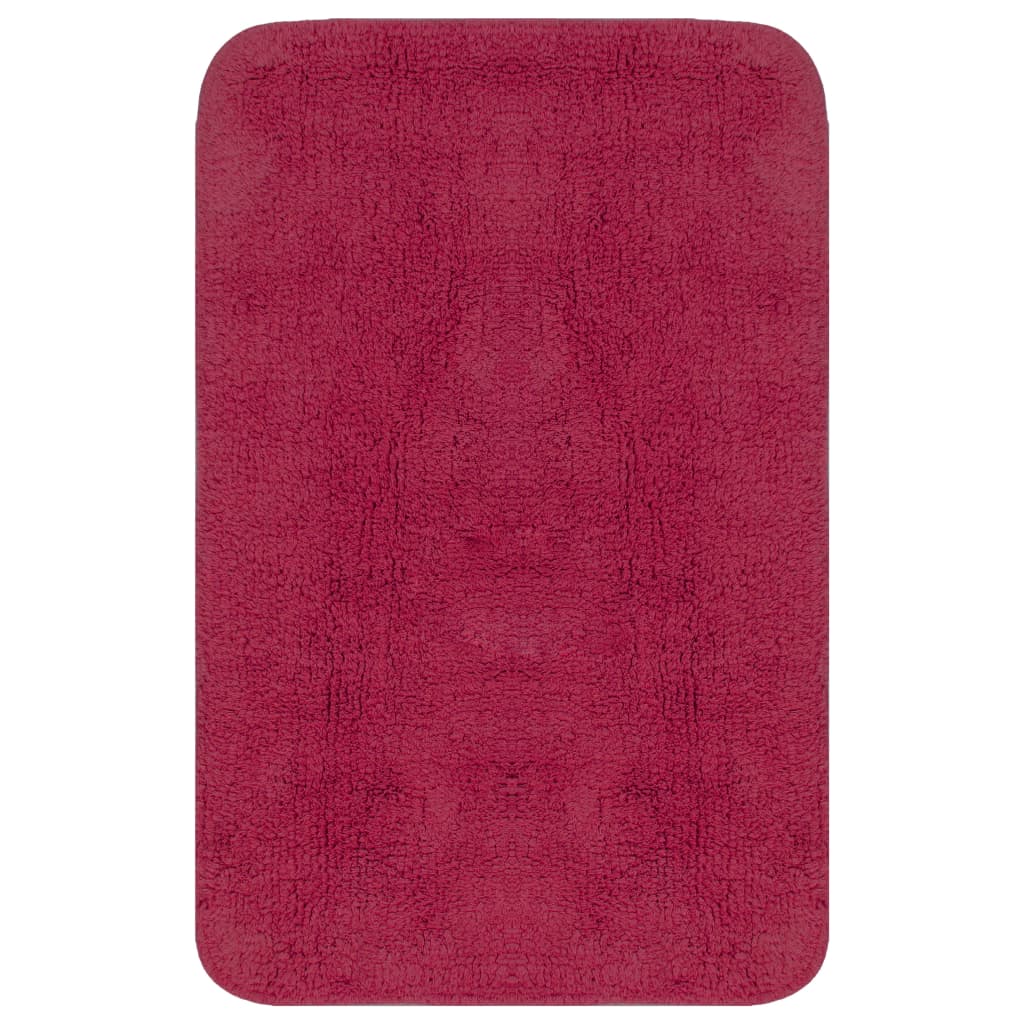 Vidaxl Bathmatting Set Fabric Fuchsia 2 pièces