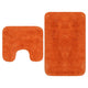 Vidaxl Bathmatting Set Fabric Orange en 2 parties