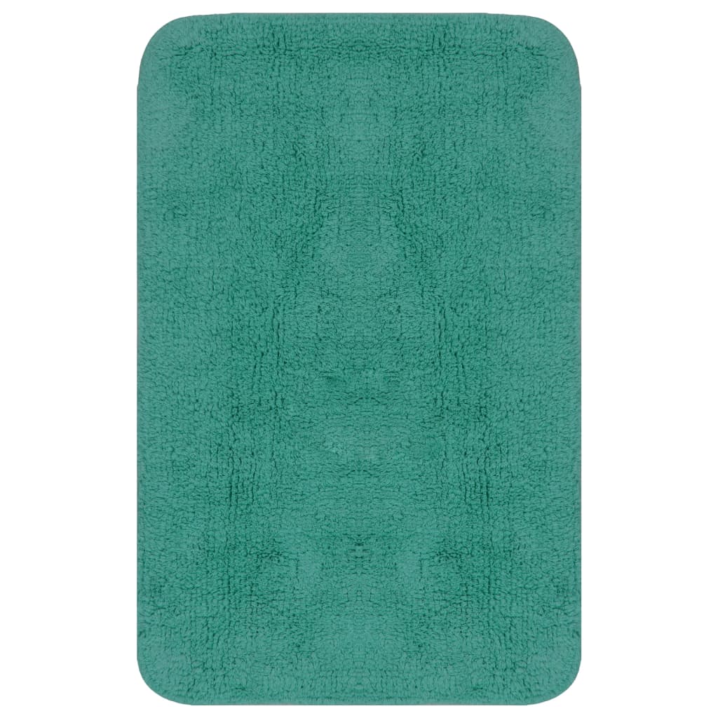 Vidaxl Bathmatting Set Fabric Turquoise 2 pièces