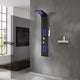 Panneau de douche Vidaxl 20x44x130 cm en aluminium noir