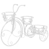 Vidaxl Standard Standard Cycling Forme Vintage Style Metal