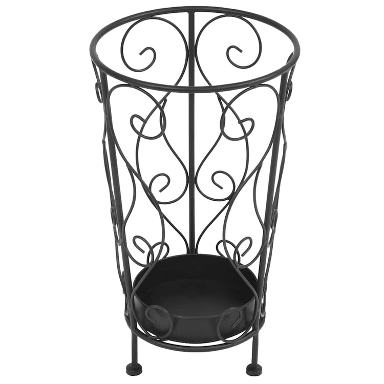 Haut de parapluie Vidaxl Style vintage 26x46 cm Black