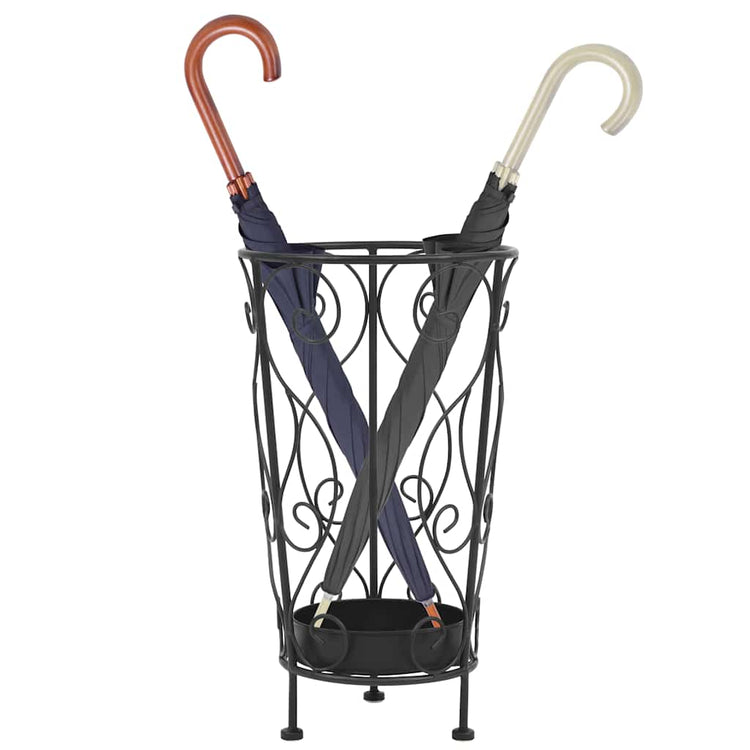 Haut de parapluie Vidaxl Style vintage 26x46 cm Black