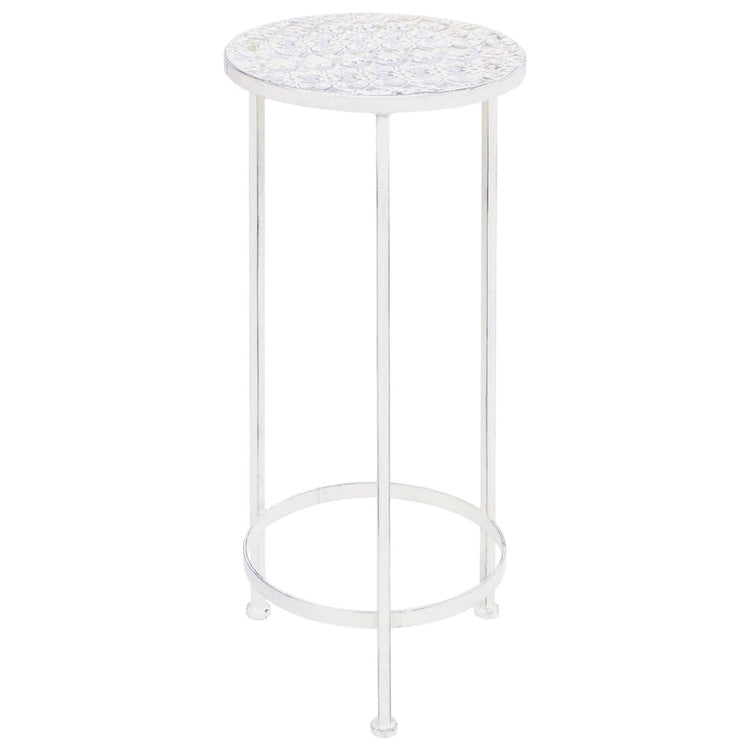 Vidaxl en 3 parties Stand Set Set Vintage Style Metal Antique Blanc