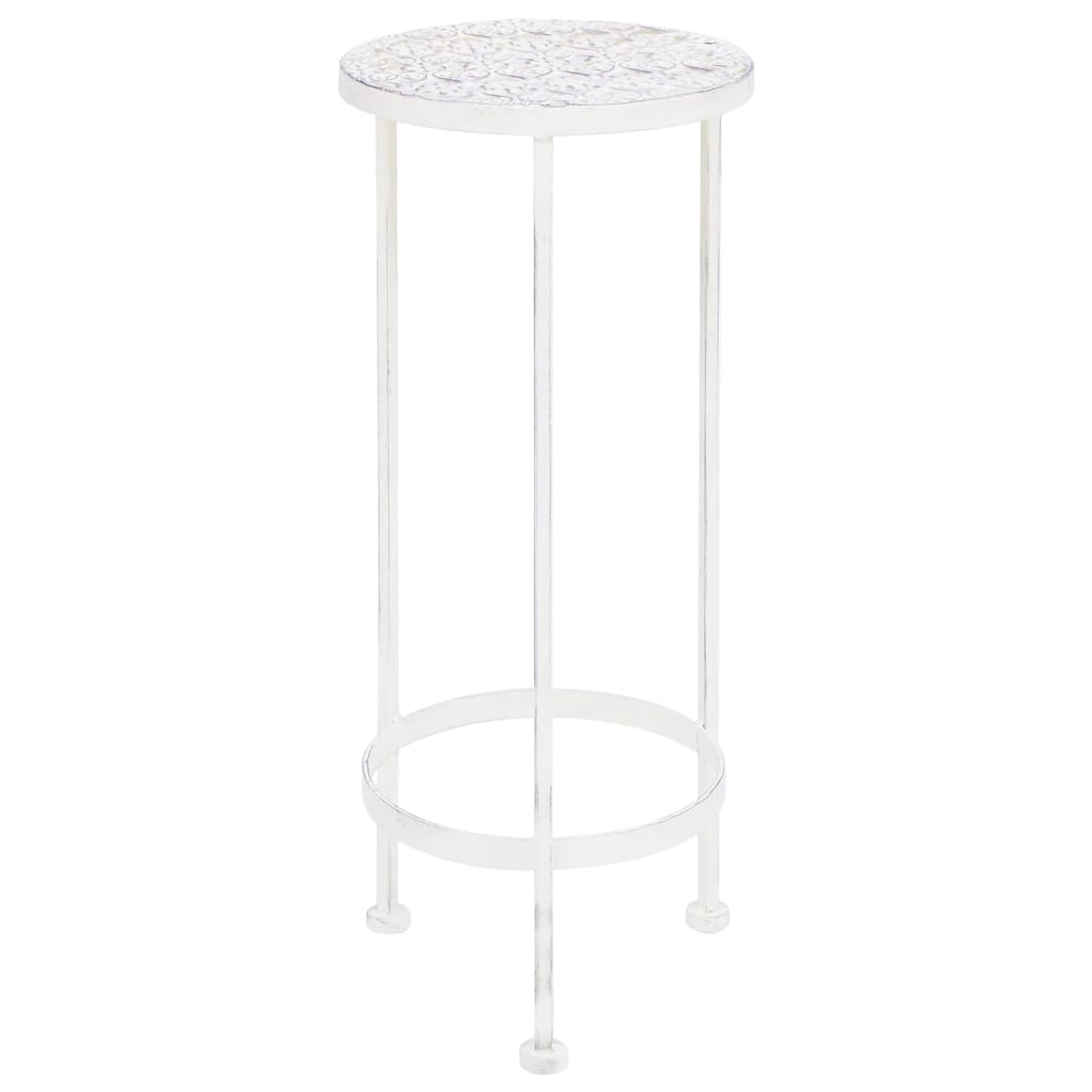 Vidaxl en 3 parties Stand Set Set Vintage Style Metal Antique Blanc