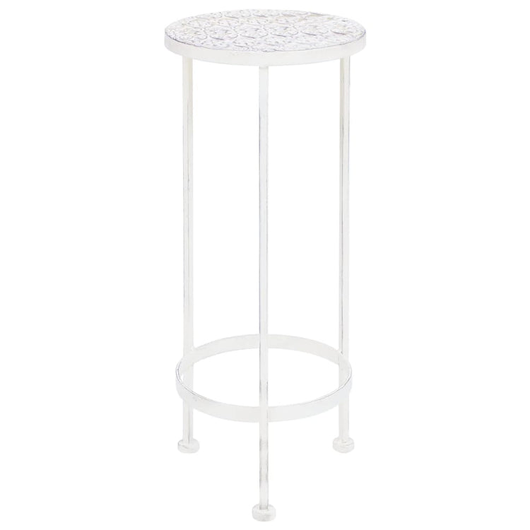 Vidaxl en 3 parties Stand Set Set Vintage Style Metal Antique Blanc