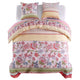 Vidaxx parure de couette fleurs rayé 200x220 80x80 cm rose