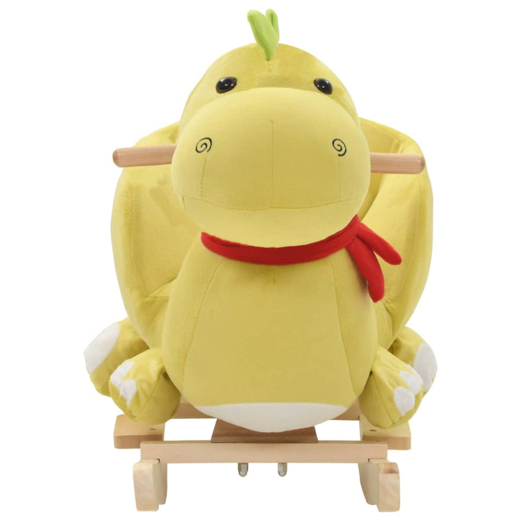 Vidaxl Hobbelier Draak avec dossier 60x32x53 cm Limegroen en peluche