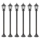 Éclairage de pile Vidaxl pour jardin E27 110 cm Bronze en aluminium 6 PCS