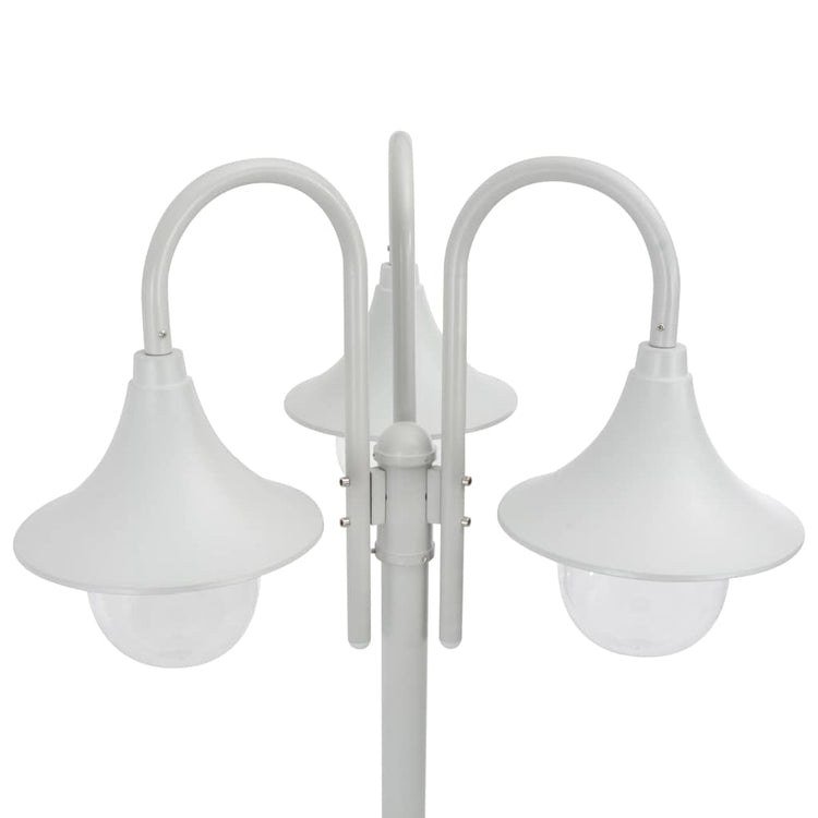 Vidaxl Paal Lighting Garden E27 220 cm Aluminium blanc 3 pièces