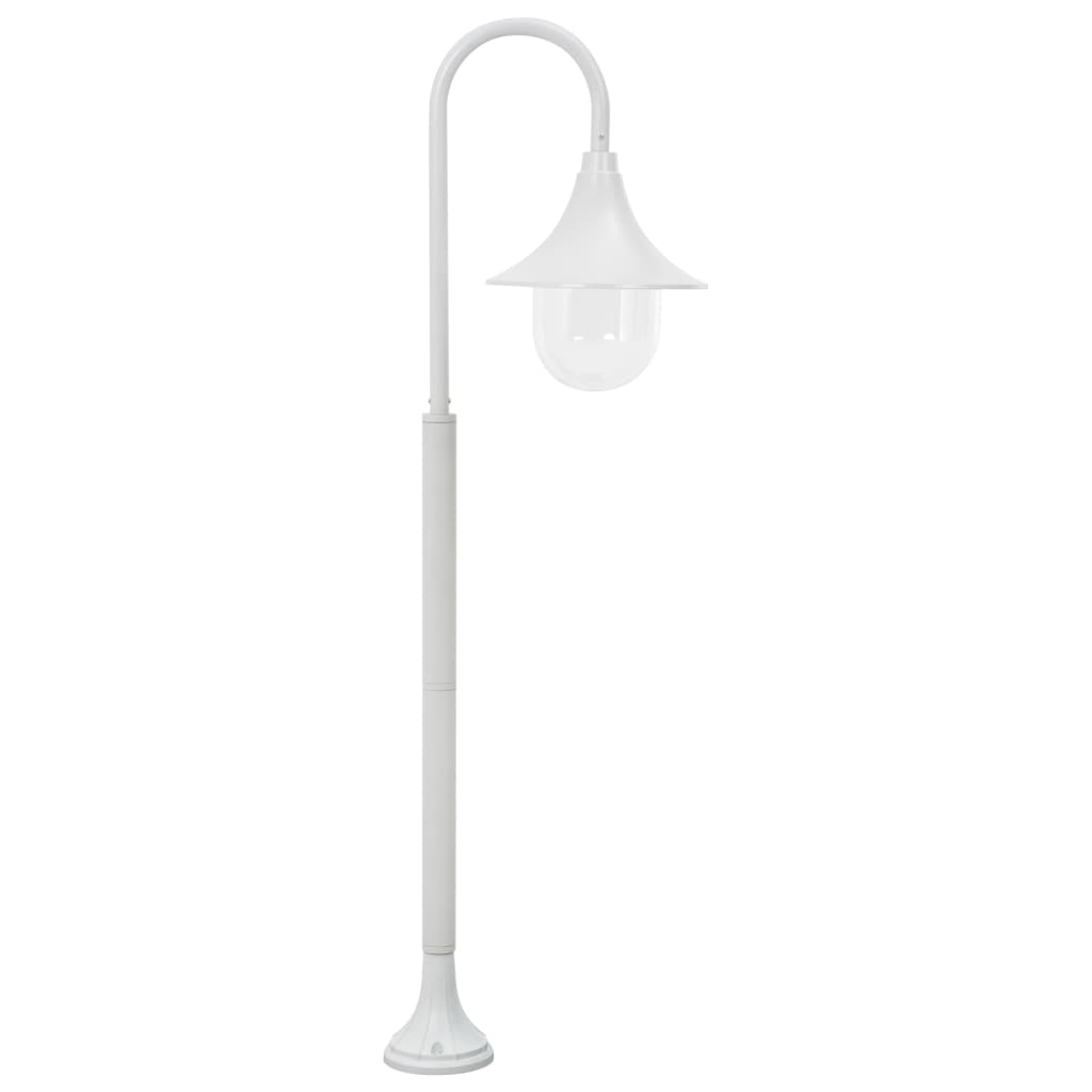 Vidaxl Paal Lighting Garden E27 120 cm Aluminium blanc