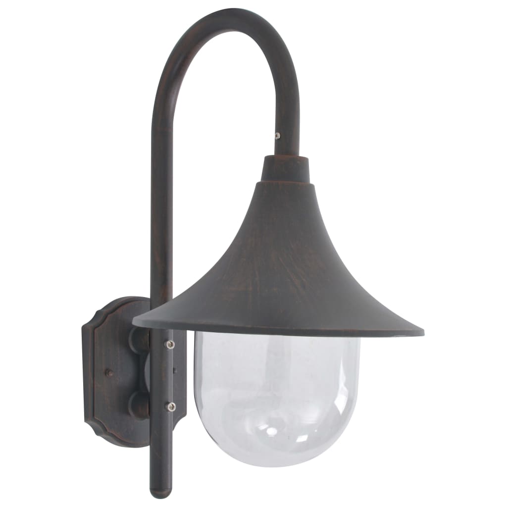 Vidaxl Garden Wall Lampe E27 42 cm Bronze en aluminium