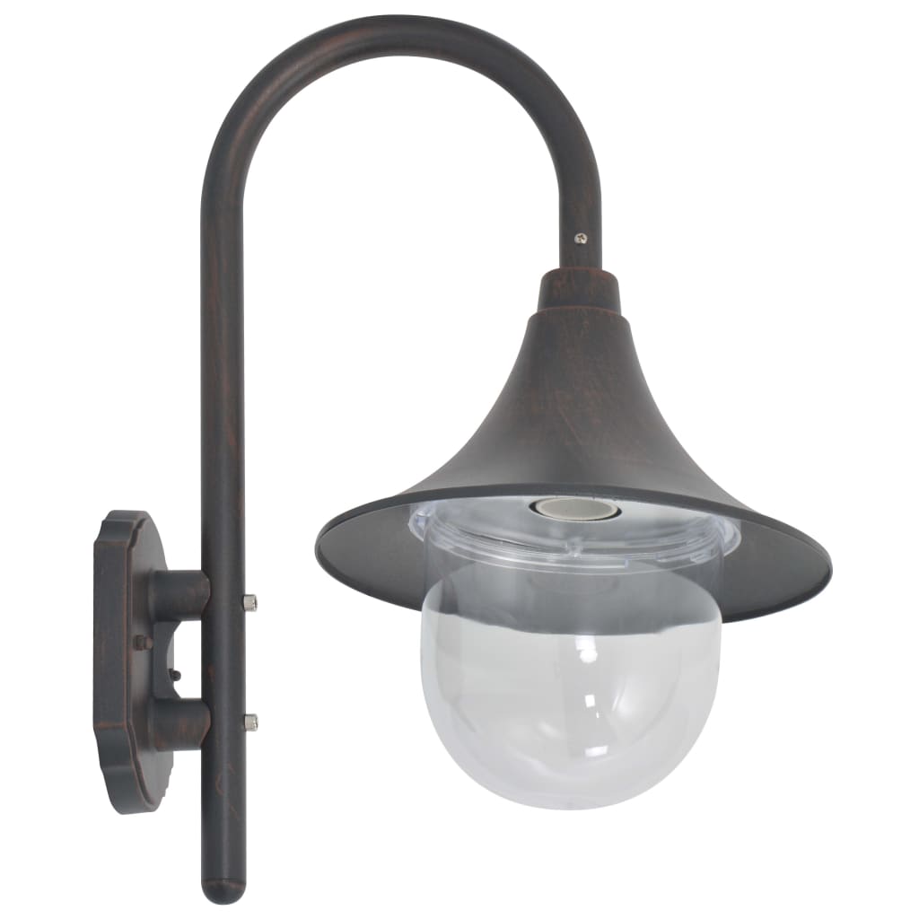 Vidaxl Garden Wall Lampe E27 42 cm Bronze en aluminium