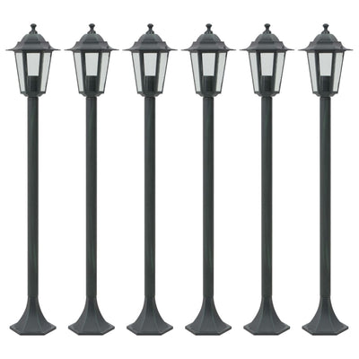 Éclairage de pile Vidaxl pour jardin E27 110 cm en aluminium vert foncé 6 m