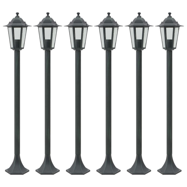 Éclairage de pile Vidaxl pour jardin E27 110 cm en aluminium vert foncé 6 m