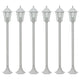 Éclairage de pile Vidaxl pour jardin E27 110 cm Aluminium blanc 6 m