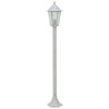 Éclairage de pile Vidaxl pour jardin E27 110 cm Aluminium blanc 6 m