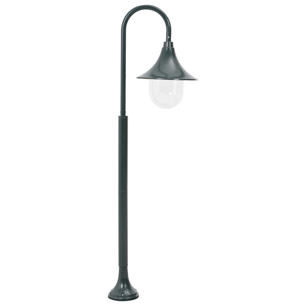 Vidaxl jardin d'éclairage pâle E27 120 cm en aluminium vert foncé