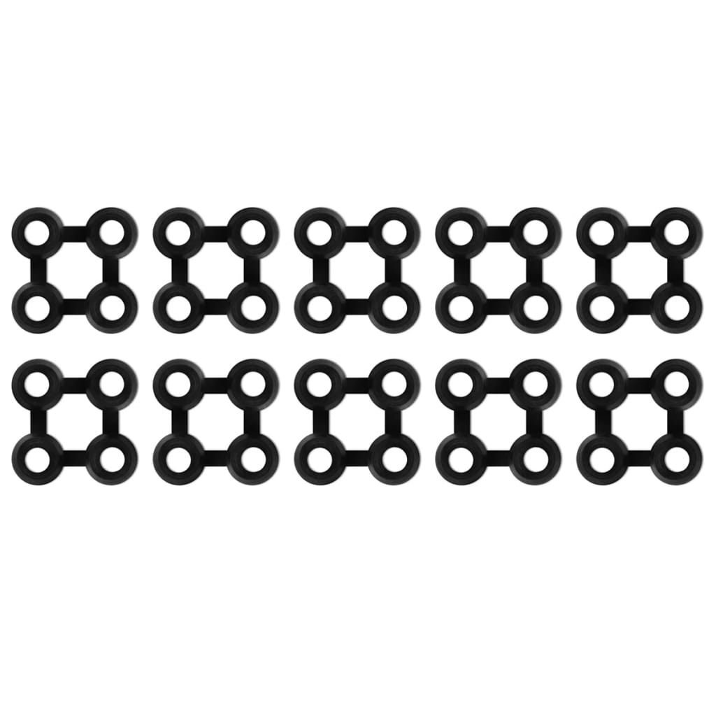 Connecteurs de tapis Vidaxl 10 ST Rubber Black