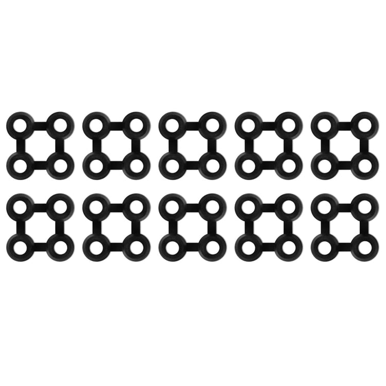 Connecteurs de tapis Vidaxl 10 ST Rubber Black