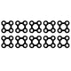 Connecteurs de tapis Vidaxl 10 ST Rubber Black