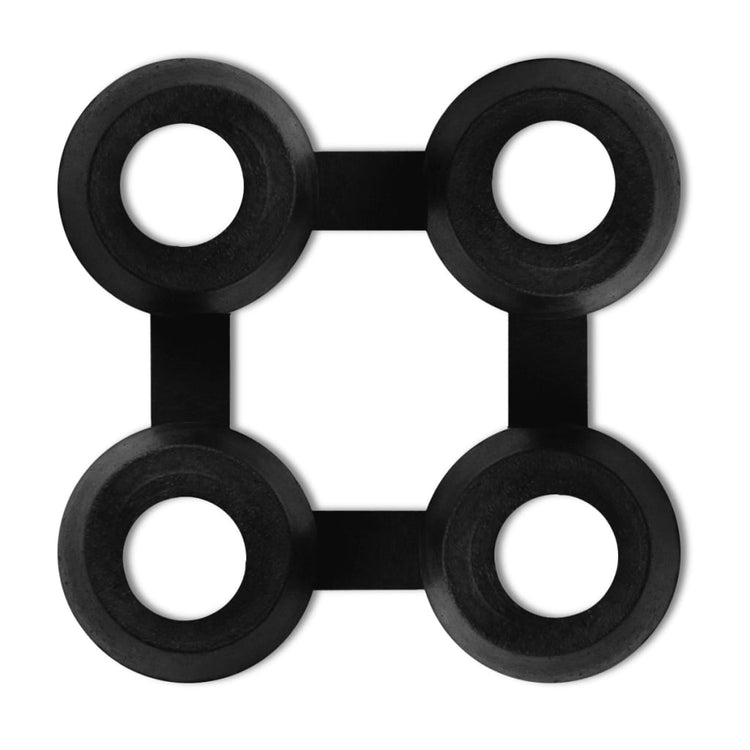 Connecteurs de tapis Vidaxl 10 ST Rubber Black