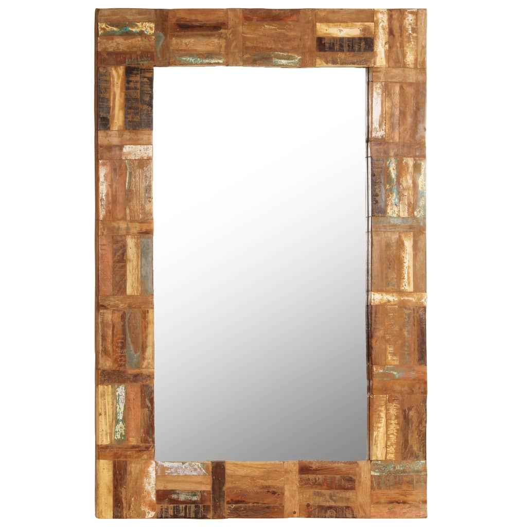 Miroir mural Vidaxl 60x90 cm Bois recyclé solide