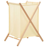 Panier à linge Vidaxl 42x41x64 cm Bois de cèdre et beige de poussière - afbeelding 1