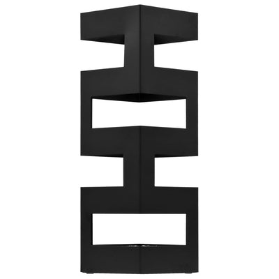 Porte-parapluie Vidaxl en acier noir