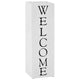 Porte-parapluie Vidaxl Bienvenue en acier blanc