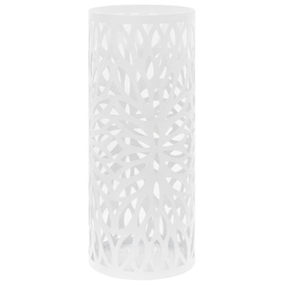 Haut de parapluie Vidaxl Feuilles en acier blanc