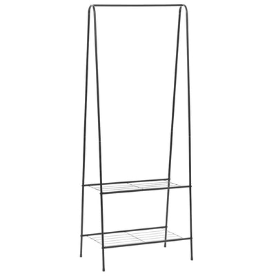 Rack de vêtements Vidaxl 59x35x150 cm noir