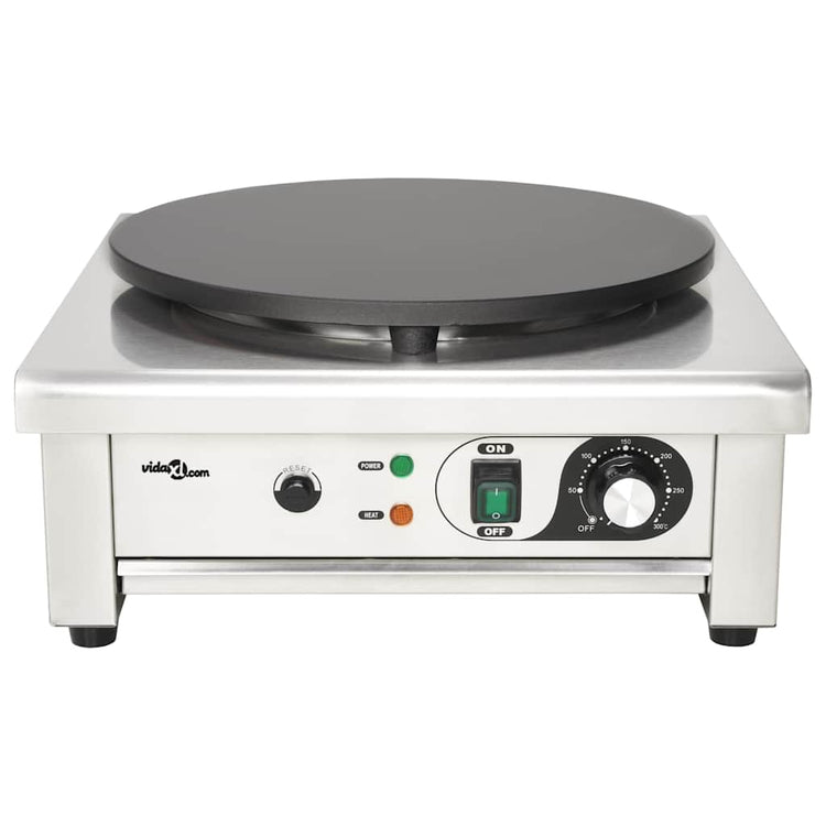 Crepemaker électrique Vidaxl avec plateau goutte à goutte 40 cm 3000 W