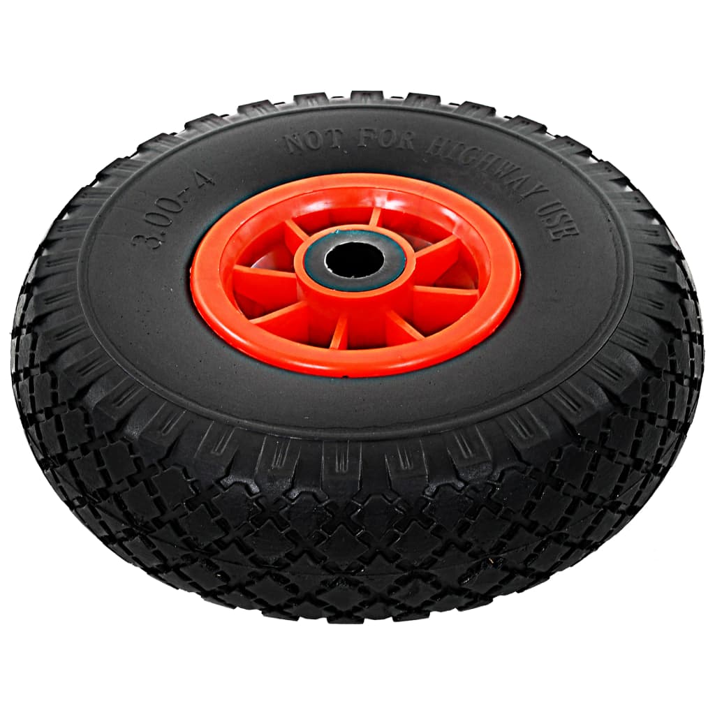 Vidaxl Hand Truck Wheels 3.00-4 (260x85) Solide PU 2 PCS