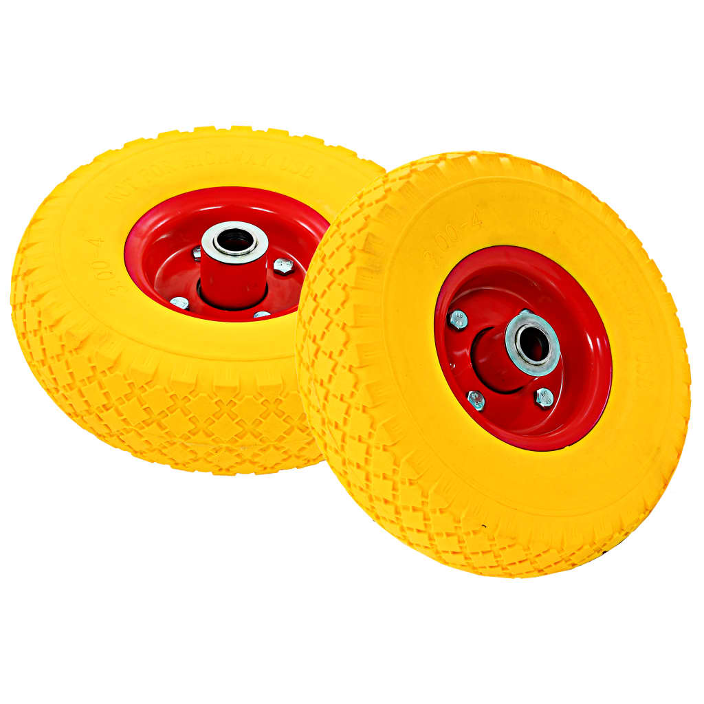 Roues de camion à main vidaxl 4 pcs 3,00-4 (245x82) PU solide