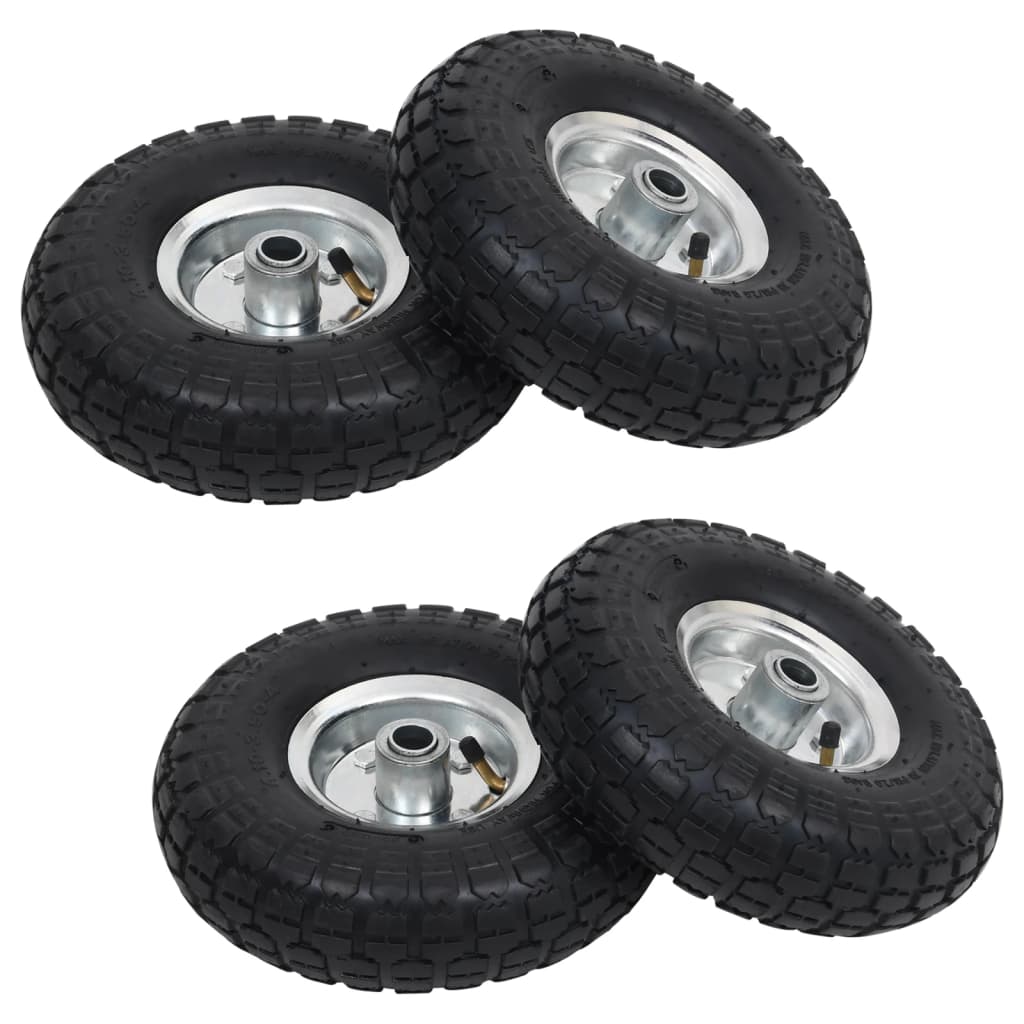 Roues de camion à main Vidaxl 4.10 3,50-4 (260x83) Rubber 4 PCS