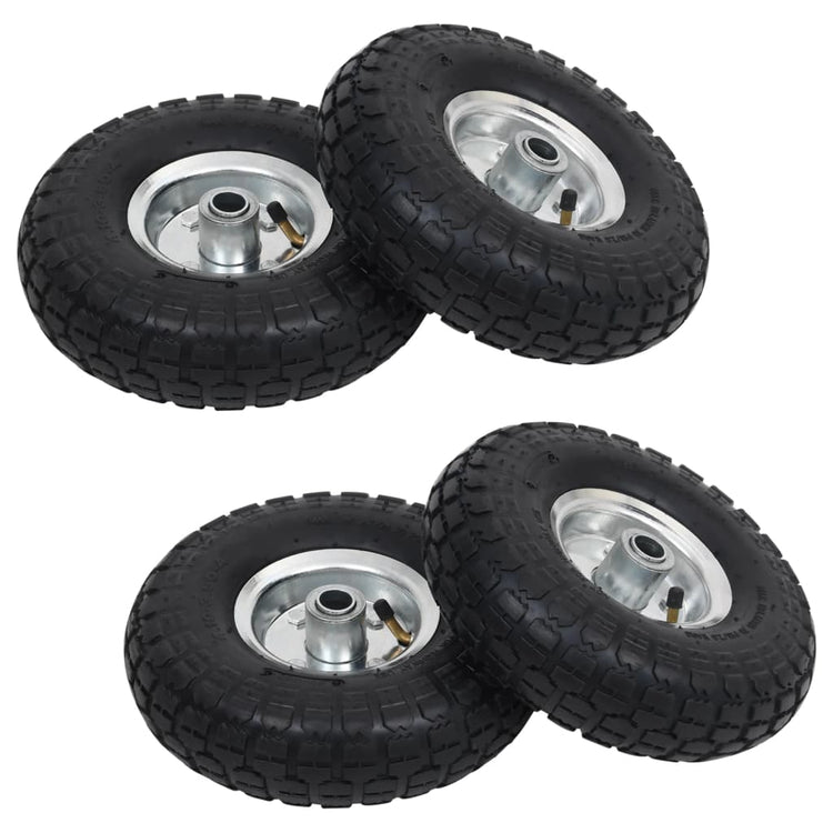 Roues de camion à main Vidaxl 4.10 3,50-4 (260x83) Rubber 4 PCS